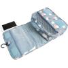 imageMultifunction Portable Waterproof Travel Kit Toiletry Travel Cosmetic Bag Hanging Hook for Men Women Blue FlowersBlue Flowers