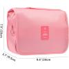 imageMultifunction Portable Waterproof Travel Kit Toiletry Travel Cosmetic Bag Hanging Hook for Men Women Blue FlowersPink