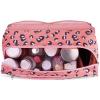 imageMultifunction Portable Waterproof Travel Kit Toiletry Travel Cosmetic Bag Hanging Hook for Men Women Blue FlowersPink Leopards