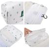 imageMultifunction Portable Waterproof Travel Kit Toiletry Travel Cosmetic Bag Hanging Hook for Men Women Blue Flowerscactus