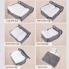 imageVercord 7 Set Travel Packing Organizers Cubes Luggage Suitcase Organizer Bags Clothes Underwear Cube Shoe Pouch Pack Pink LeopardGrey