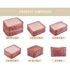 imageVercord 7 Set Travel Packing Organizers Cubes Luggage Suitcase Organizer Bags Clothes Underwear Cube Shoe Pouch Pack Pink LeopardPink Leopard