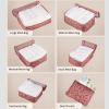 imageVercord 7 Set Travel Packing Organizers Cubes Luggage Suitcase Organizer Bags Clothes Underwear Cube Shoe Pouch Pack Pink LeopardPink Leopard