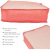 imageVercord 7 Set Travel Packing Organizers Cubes Luggage Suitcase Organizer Bags Clothes Underwear Cube Shoe Pouch Pack Pink LeopardWatermelon Red