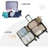 imageVercord 8 Set Travel Packing Pods Luggage Organizers Cubes with Laundry Bags AccessoriesBeige8set