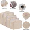 imageVercord 8 Set Travel Packing Pods Luggage Organizers Cubes with Laundry Bags AccessoriesBeige8set
