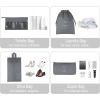 imageVercord 8 Set Travel Packing Pods Luggage Organizers Cubes with Laundry Bags AccessoriesGrey8set