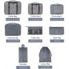 imageVercord 8 Set Travel Packing Pods Luggage Organizers Cubes with Laundry Bags AccessoriesGrey8set