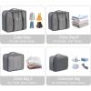 imageVercord 8 Set Travel Packing Pods Luggage Organizers Cubes with Laundry Bags AccessoriesGrey8set