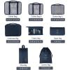 imageVercord 8 Set Travel Packing Pods Luggage Organizers Cubes with Laundry Bags AccessoriesNavyblue8set
