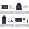 imageVercord 8 Set Travel Packing Pods Luggage Organizers Cubes with Laundry Bags AccessoriesNavyblue8set
