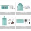 imageVercord 8 Set Travel Packing Pods Luggage Organizers Cubes with Laundry Bags AccessoriesSkyblue8set