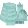 imageVercord 8 Set Travel Packing Pods Luggage Organizers Cubes with Laundry Bags AccessoriesSkyblue8set