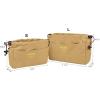 imageVercord Canvas Handbag Organizers Sturdy Purse Insert Organizer Bag in Bag 10 Pockets Beige SmallKhaki