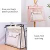 imageVercord Clear PVC Handbag DustFree Cover Moistureproof Purse Storage Bag Organizer with Handle Zipper SpaceSave Holder for Closet Pink XXLGrey