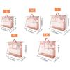 imageVercord Clear PVC Handbag DustFree Cover Moistureproof Purse Storage Bag Organizer with Handle Zipper SpaceSave Holder for Closet Pink XXLPink