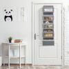 imageVercord Door Hanging Organizer Storage Wall Mount Organization Foldable Hanging Shelves Kids Toy 5 Pocket 4 Clear Window with Metal Hook GreyGrey