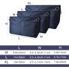 imageVercord Expandable Nylon Handbag Purse Organizer Insert Liner Shaper Bag in Bag Beige Grey MediumNavy