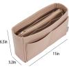 imageVercord Felt Organizer Insert For Purse Handbag Tote Bag In Bag Inside Shaper Divider Neo Beige Slender MediumA Beige