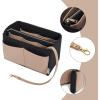imageVercord Felt Organizer Insert For Purse Handbag Tote Bag In Bag Inside Shaper Divider Neo Beige Slender MediumA Black  Beige