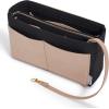 imageVercord Felt Organizer Insert For Purse Handbag Tote Bag In Bag Inside Shaper Divider Neo Beige Slender MediumA Black  Beige