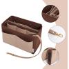 imageVercord Felt Organizer Insert For Purse Handbag Tote Bag In Bag Inside Shaper Divider Neo Beige Slender MediumA Coffee  Beige