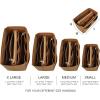 imageVercord Felt Organizer Insert For Purse Handbag Tote Bag In Bag Inside Shaper Divider Neo Beige Slender MediumA Coffee