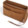 imageVercord Felt Organizer Insert For Purse Handbag Tote Bag In Bag Inside Shaper Divider Neo Beige Slender MediumA Coffee
