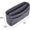 imageVercord Felt Organizer Insert For Purse Handbag Tote Bag In Bag Inside Shaper Divider Neo Beige Slender MediumA Dark Grey