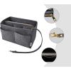 imageVercord Felt Organizer Insert For Purse Handbag Tote Bag In Bag Inside Shaper Divider Neo Beige Slender MediumA Dark Grey