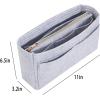 imageVercord Felt Organizer Insert For Purse Handbag Tote Bag In Bag Inside Shaper Divider Neo Beige Slender MediumA Grey