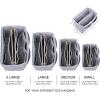 imageVercord Felt Organizer Insert For Purse Handbag Tote Bag In Bag Inside Shaper Divider Neo Beige Slender MediumA Grey