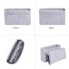 imageVercord Felt Organizer Insert For Purse Handbag Tote Bag In Bag Inside Shaper Divider Neo Beige Slender MediumA Grey