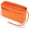 imageVercord Felt Organizer Insert For Purse Handbag Tote Bag In Bag Inside Shaper Divider Neo Beige Slender MediumA Orange