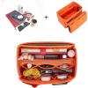 imageVercord Felt Organizer Insert For Purse Handbag Tote Bag In Bag Inside Shaper Divider Neo Beige Slender MediumA Orange