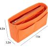 imageVercord Felt Organizer Insert For Purse Handbag Tote Bag In Bag Inside Shaper Divider Neo Beige Slender MediumA Orange