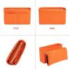 imageVercord Felt Organizer Insert For Purse Handbag Tote Bag In Bag Inside Shaper Divider Neo Beige Slender MediumA Orange