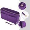 imageVercord Felt Organizer Insert For Purse Handbag Tote Bag In Bag Inside Shaper Divider Neo Beige Slender MediumA Purple