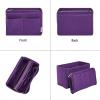 imageVercord Felt Organizer Insert For Purse Handbag Tote Bag In Bag Inside Shaper Divider Neo Beige Slender MediumA Purple