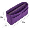 imageVercord Felt Organizer Insert For Purse Handbag Tote Bag In Bag Inside Shaper Divider Neo Beige Slender MediumA Purple