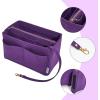 imageVercord Felt Organizer Insert For Purse Handbag Tote Bag In Bag Inside Shaper Divider Neo Beige Slender MediumA Purple