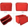 imageVercord Felt Organizer Insert For Purse Handbag Tote Bag In Bag Inside Shaper Divider Neo Beige Slender MediumA Red