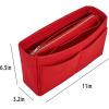 imageVercord Felt Organizer Insert For Purse Handbag Tote Bag In Bag Inside Shaper Divider Neo Beige Slender MediumA Red
