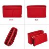 imageVercord Felt Organizer Insert For Purse Handbag Tote Bag In Bag Inside Shaper Divider Neo Beige Slender MediumA Red