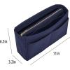 imageVercord Felt Organizer Insert For Purse Handbag Tote Bag In Bag Inside Shaper Divider Neo Beige Slender MediumDark blue