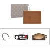 imageVercord Felt Purse Insert Organizer LV 26 19 Toiletry Pouch Insert with D Ring Attach Chain StrapBrown