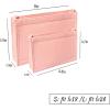 imageVercord Felt Purse Insert Organizer LV 26 19 Toiletry Pouch Insert with D Ring Attach Chain StrapPink