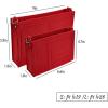 imageVercord Felt Purse Insert Organizer LV 26 19 Toiletry Pouch Insert with D Ring Attach Chain StrapRed