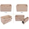 imageVercord Felt Purse Organizer Handbag Insert Liner Shaper Bag in Bags for Speedy Neverfull Tote Navy SmallBeige