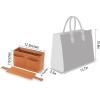 imageVercord Felt Purse Organizer Insert Onthego 35 Handbag Tote Bag Organizer Bag in Bag with Removable ZipperBrown